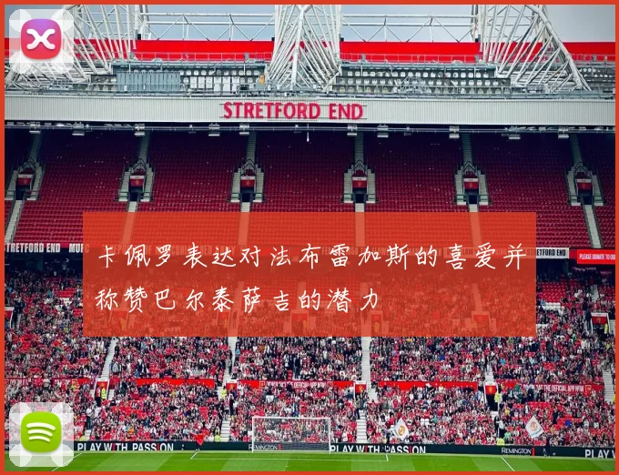 卡佩罗表达对法布雷加斯的喜爱并称赞巴尔泰萨吉的潜力